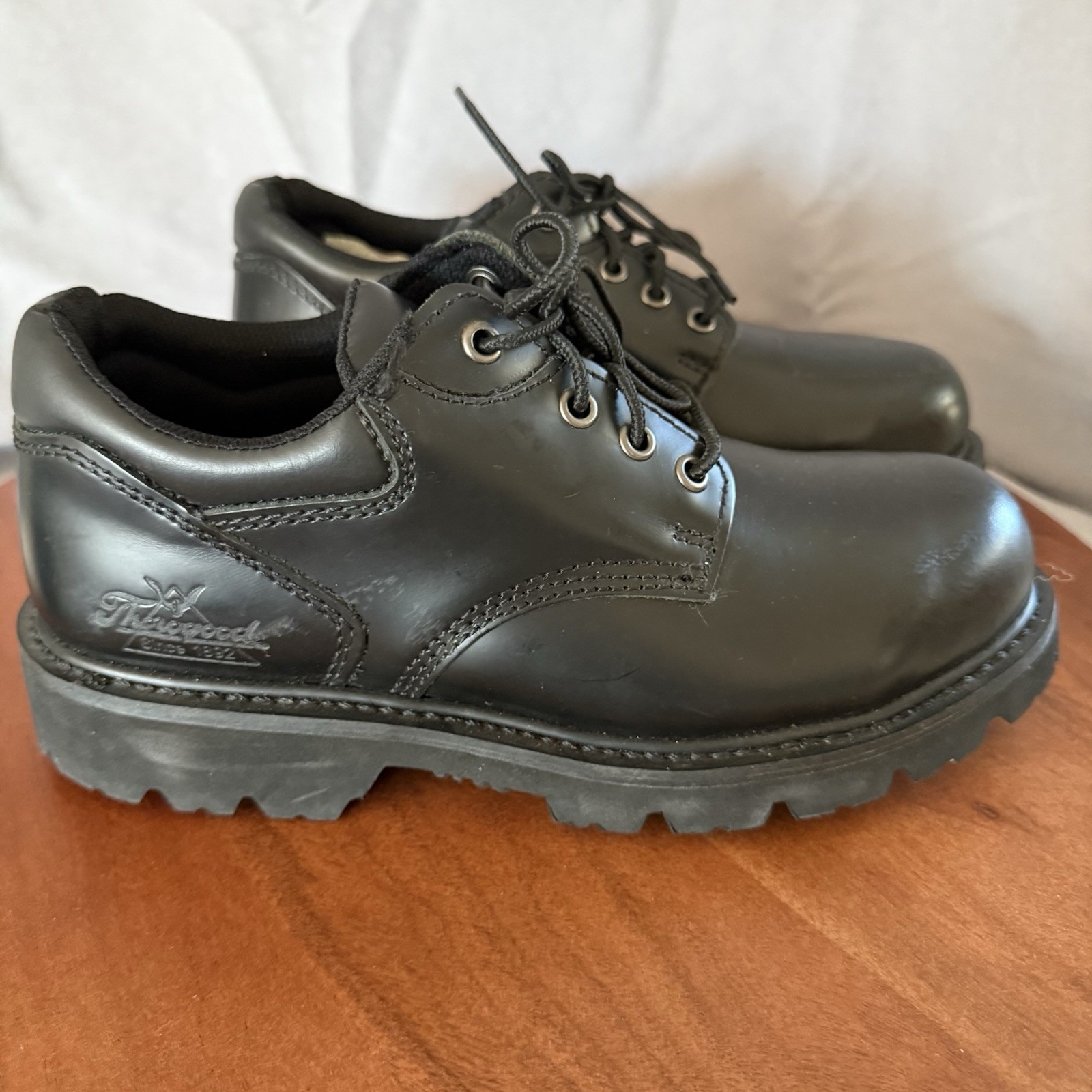 Thorogood Leather Academy Oxford Steel Toe Shoes Men Size 7m/Eu40 Stock 804-6449